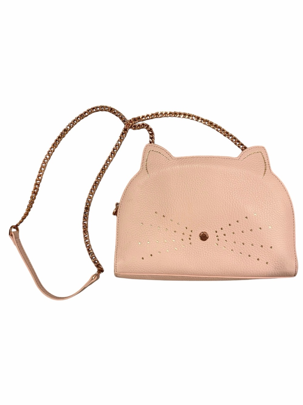 Ted Baker London Cat Silhouette Leather Crossbody Bag Pink